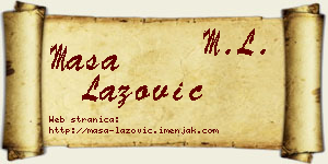 Maša Lazović vizit kartica
